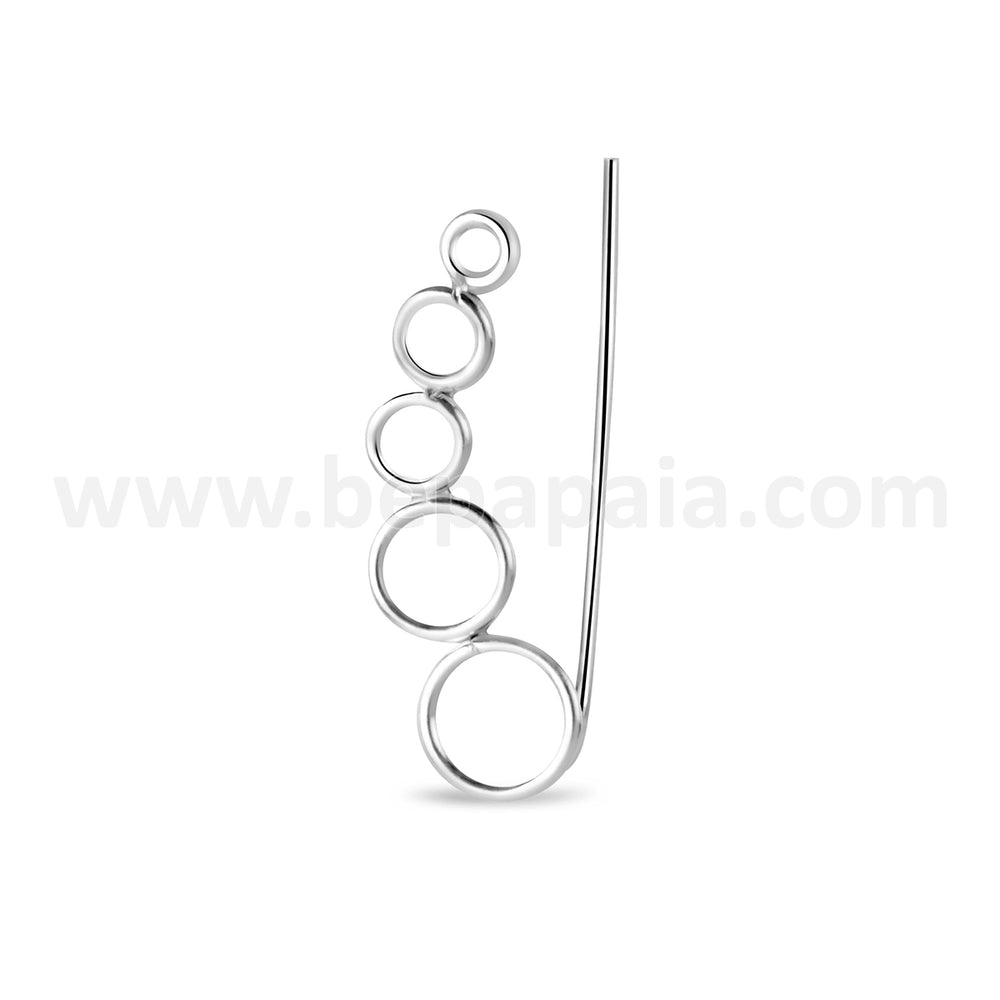 Clou d'oreille en argent simple