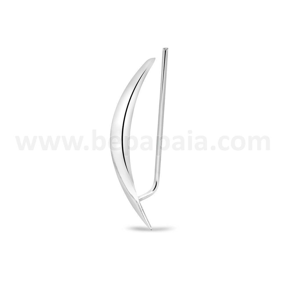 Clou d'oreille en argent simple