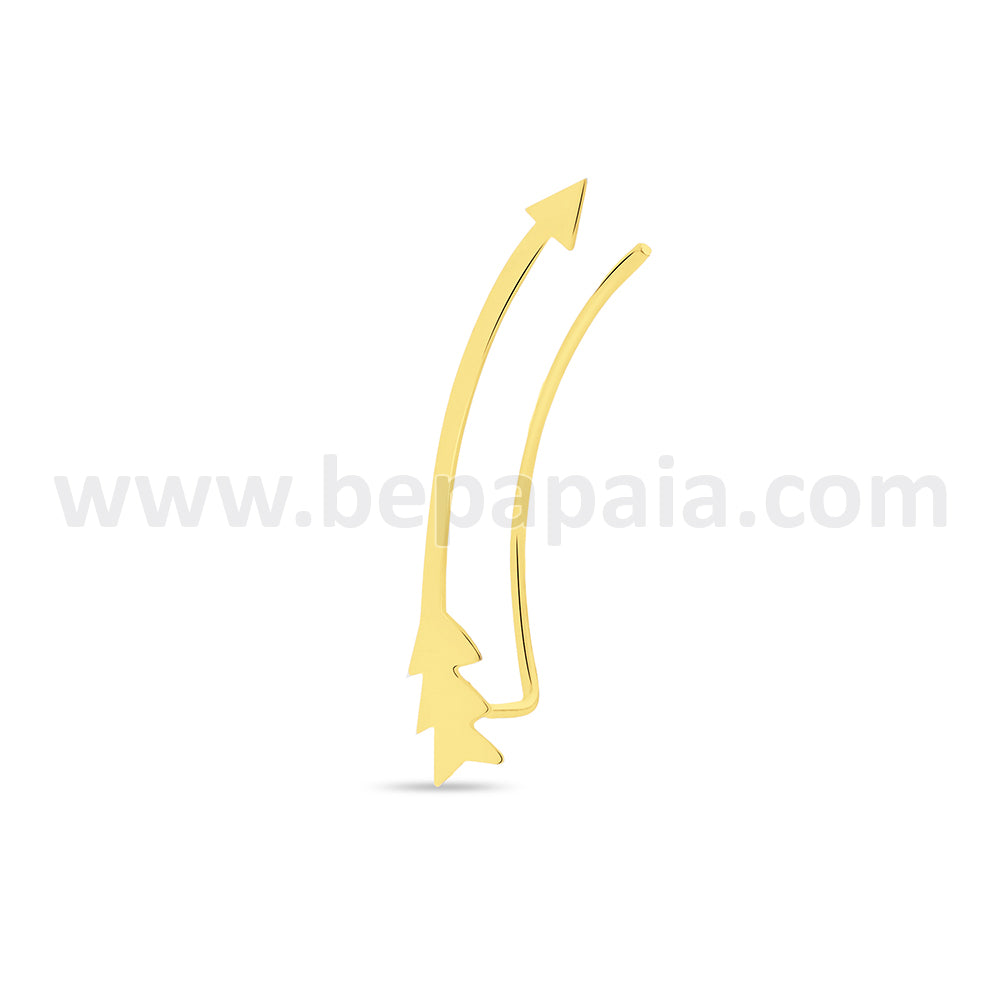 Gold plated ear pin