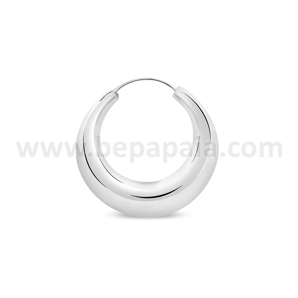 Creole silver hoop earrings 20-30 mm