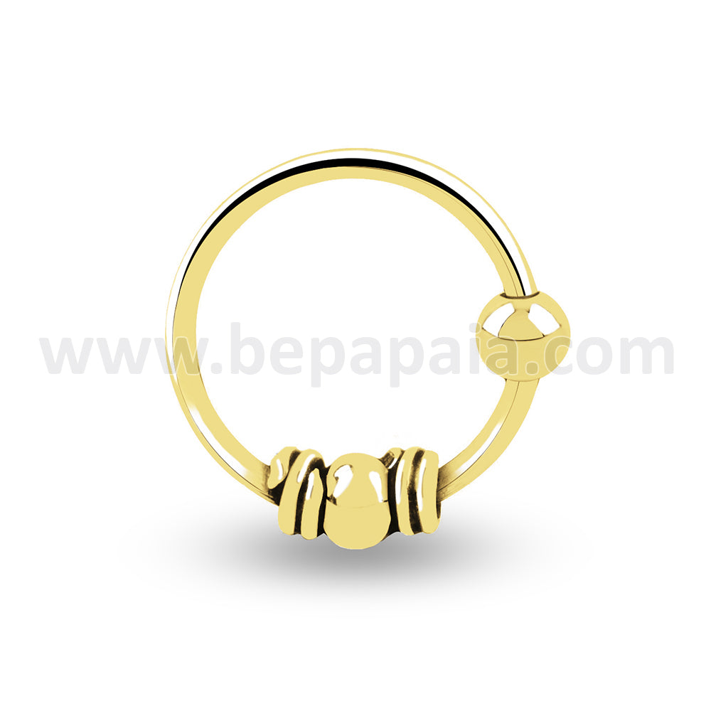 Gold plated bali nose rings