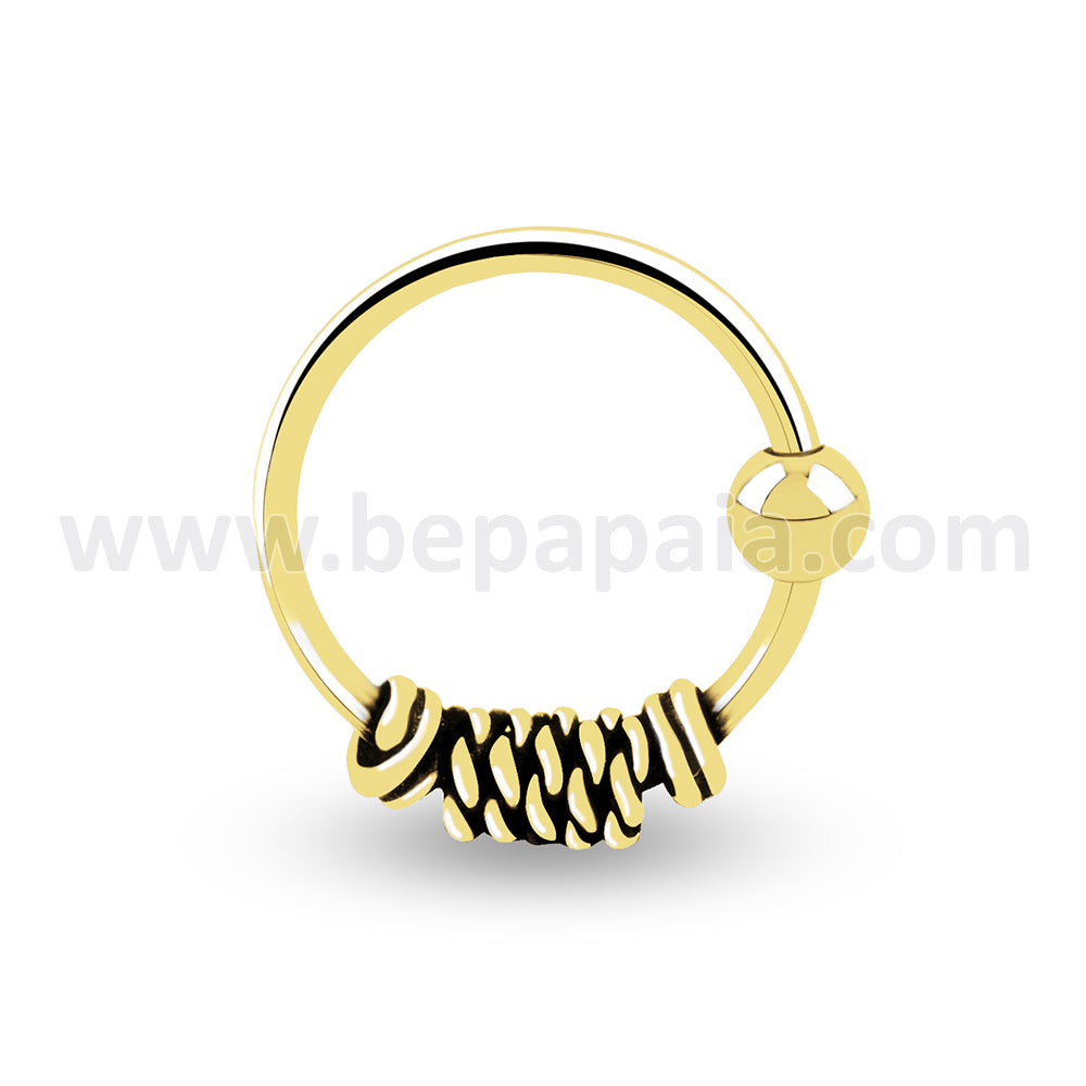 Gold plated bali nose rings