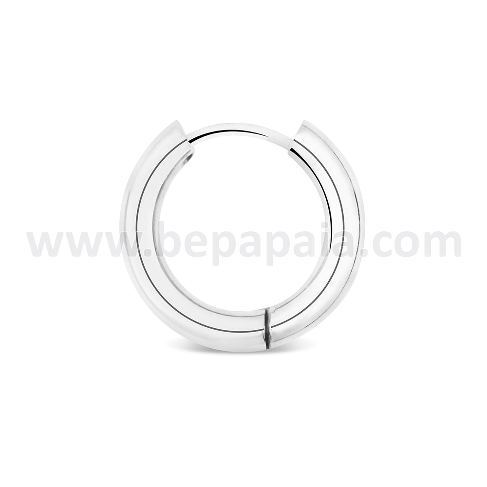 Steel hoop earrings 2.5-3 x 10-16 mm