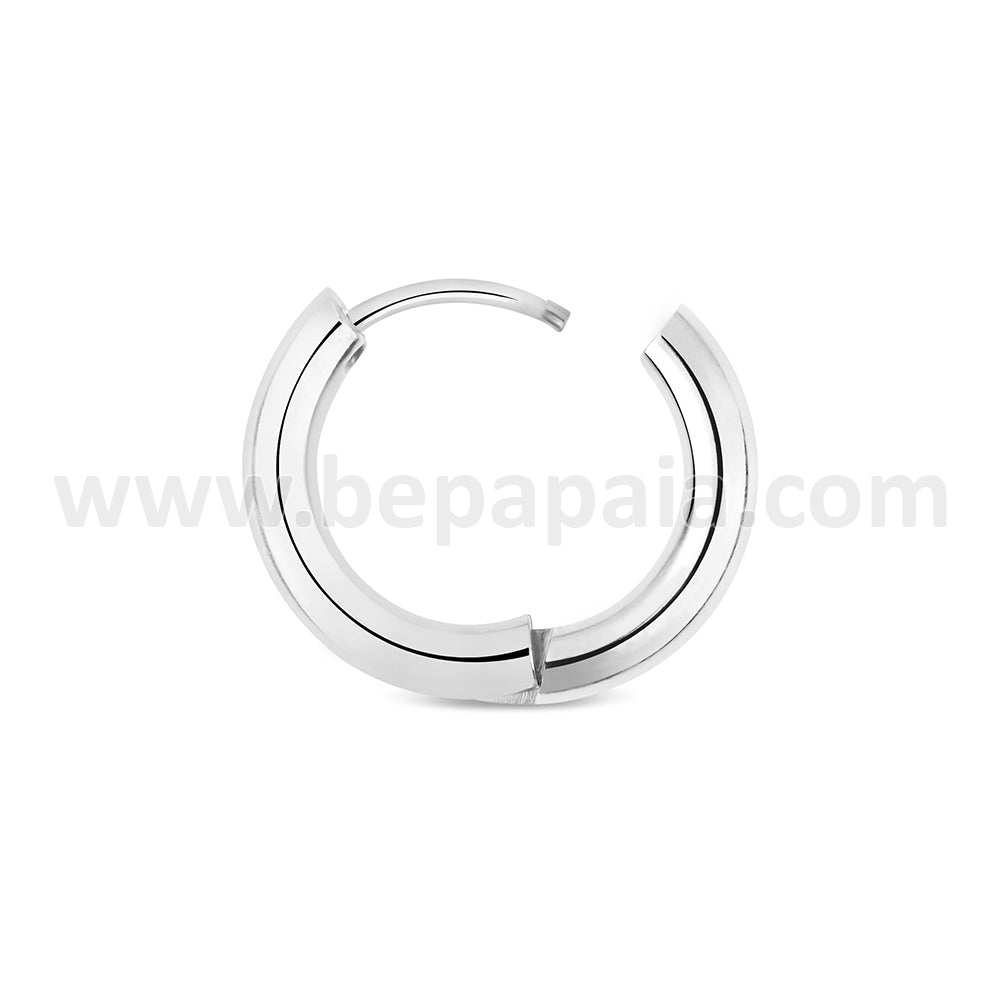 Steel hoop earrings 2.5-3 x 10-16 mm