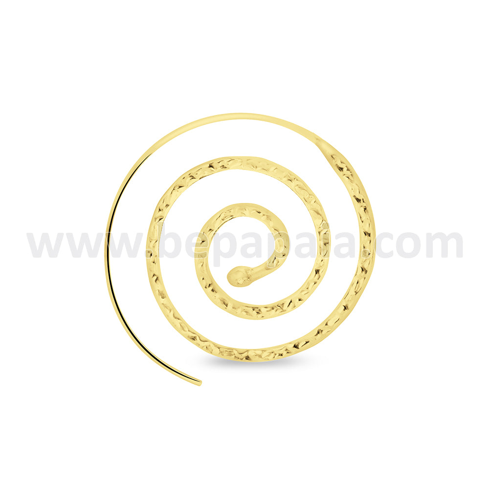 Pendiente de brass 'Be boho' forma espiral variado