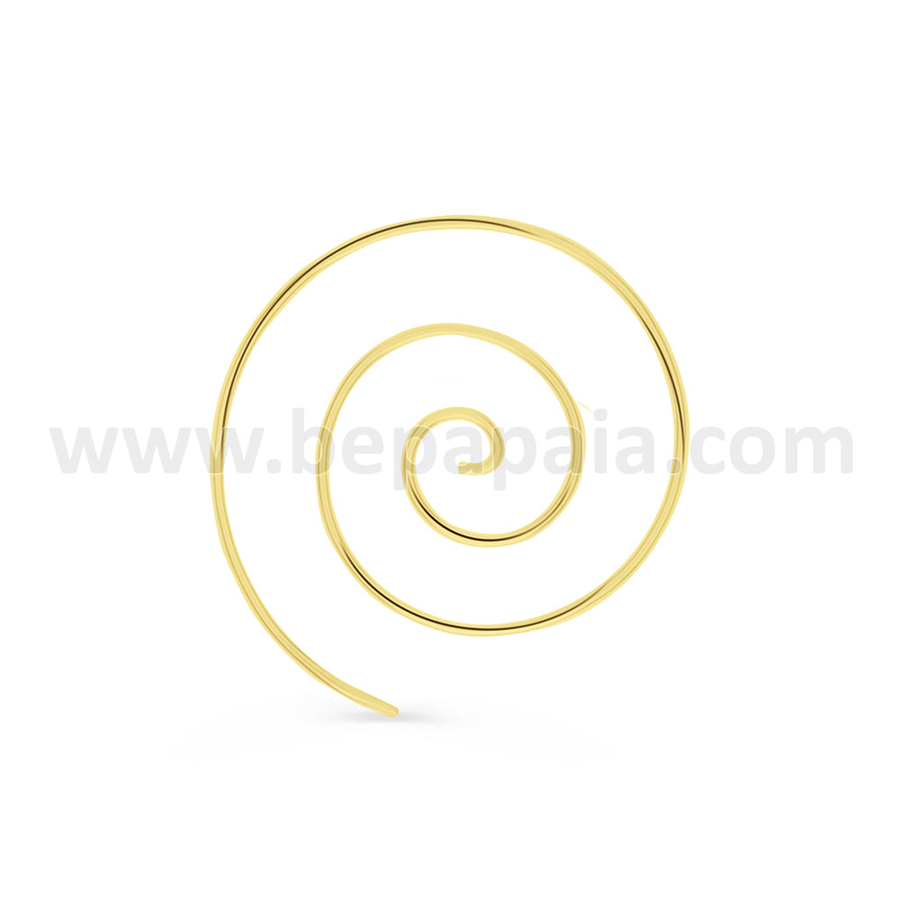 Pendiente de brass forma espiral étnico
