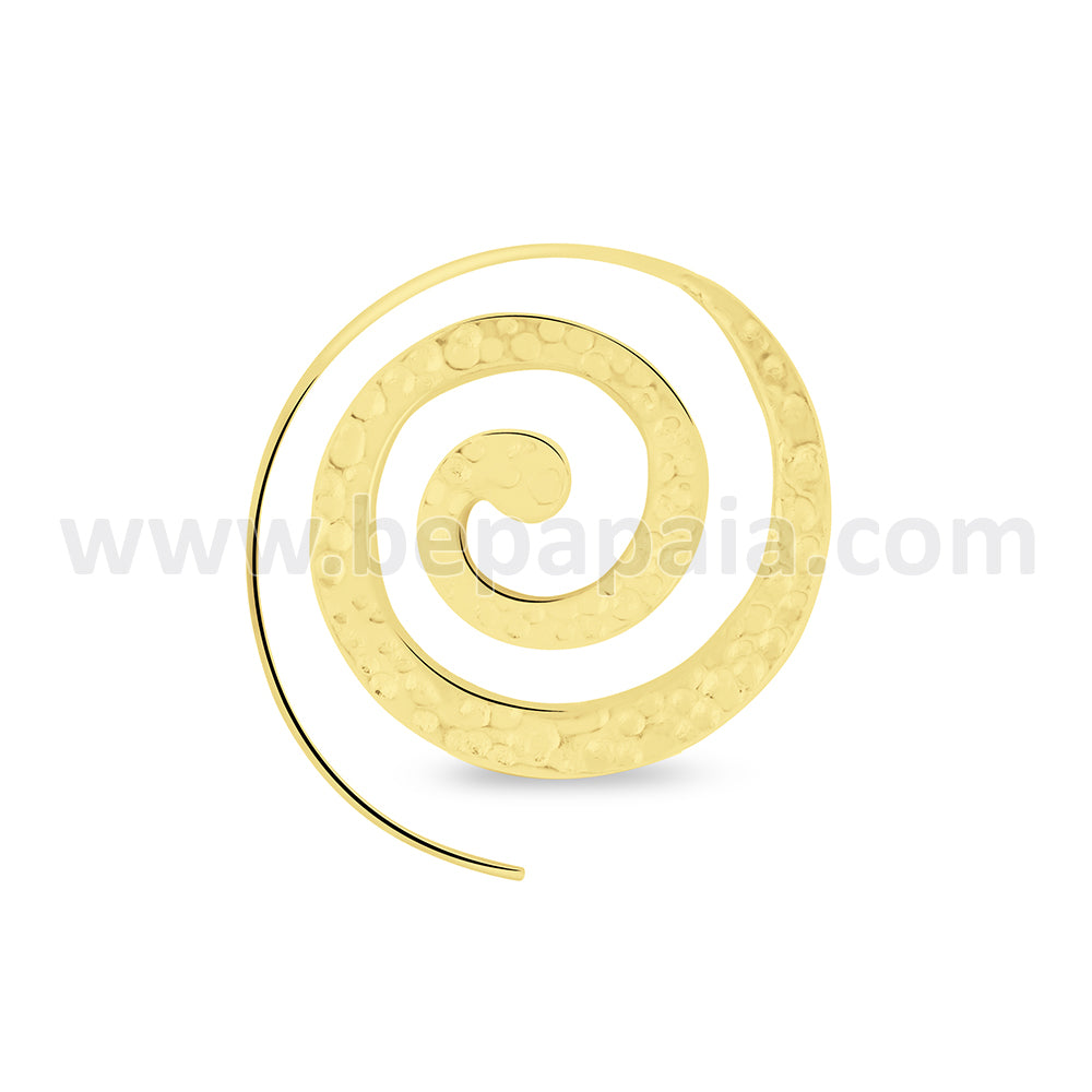 Pendiente de brass forma espiral étnico