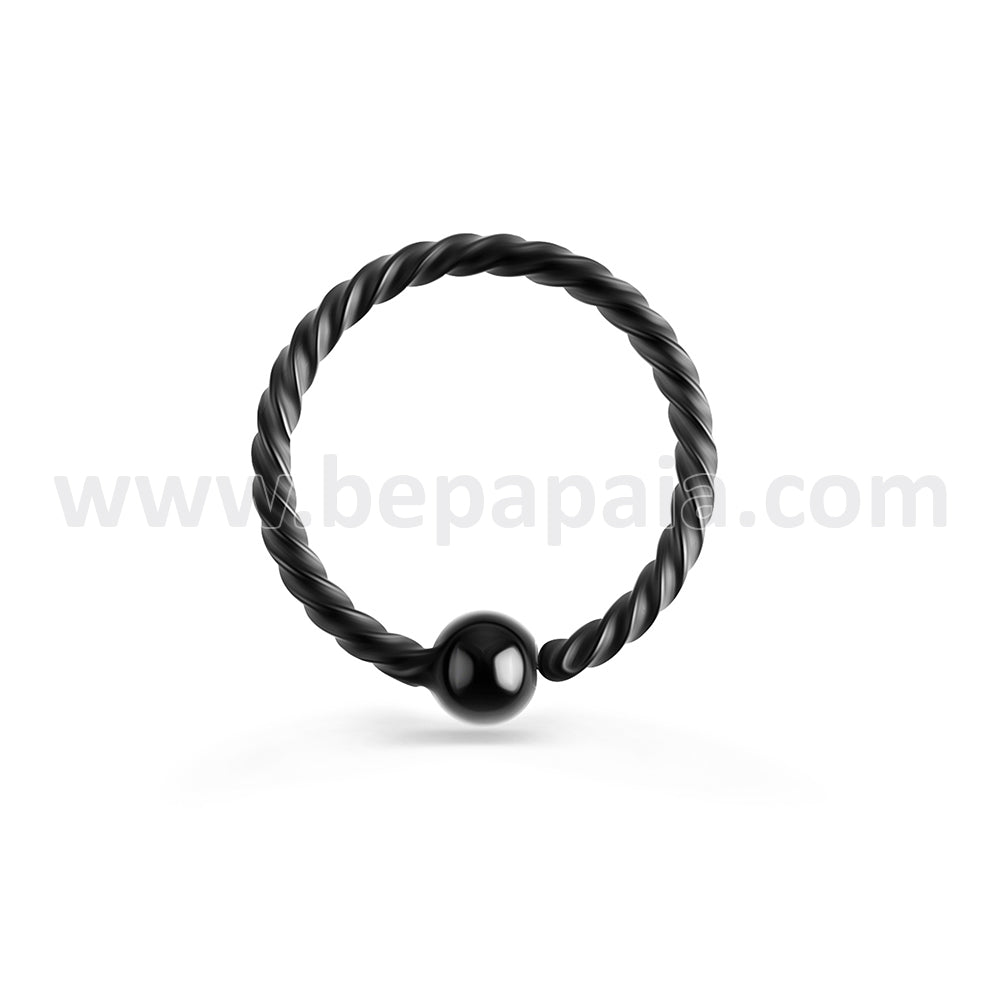 Surgical steel flexible ring braided with ball