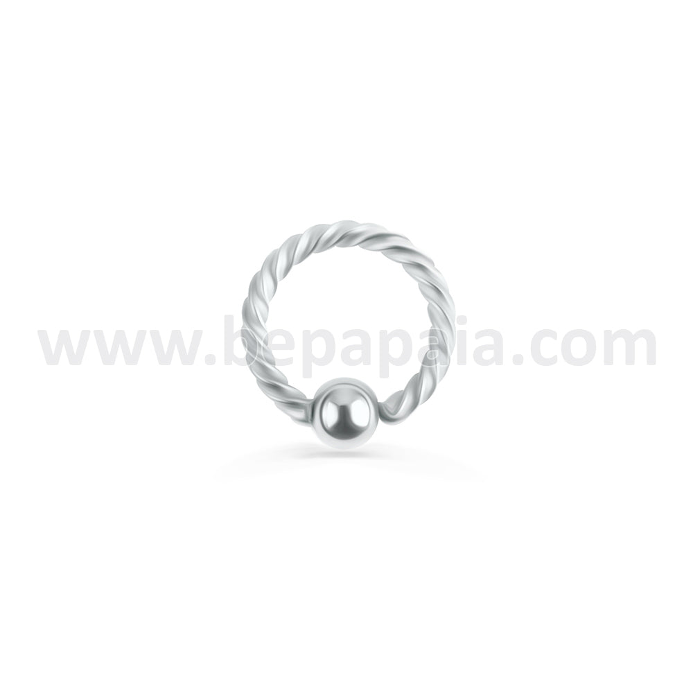 Surgical steel flexible ring braided with ball