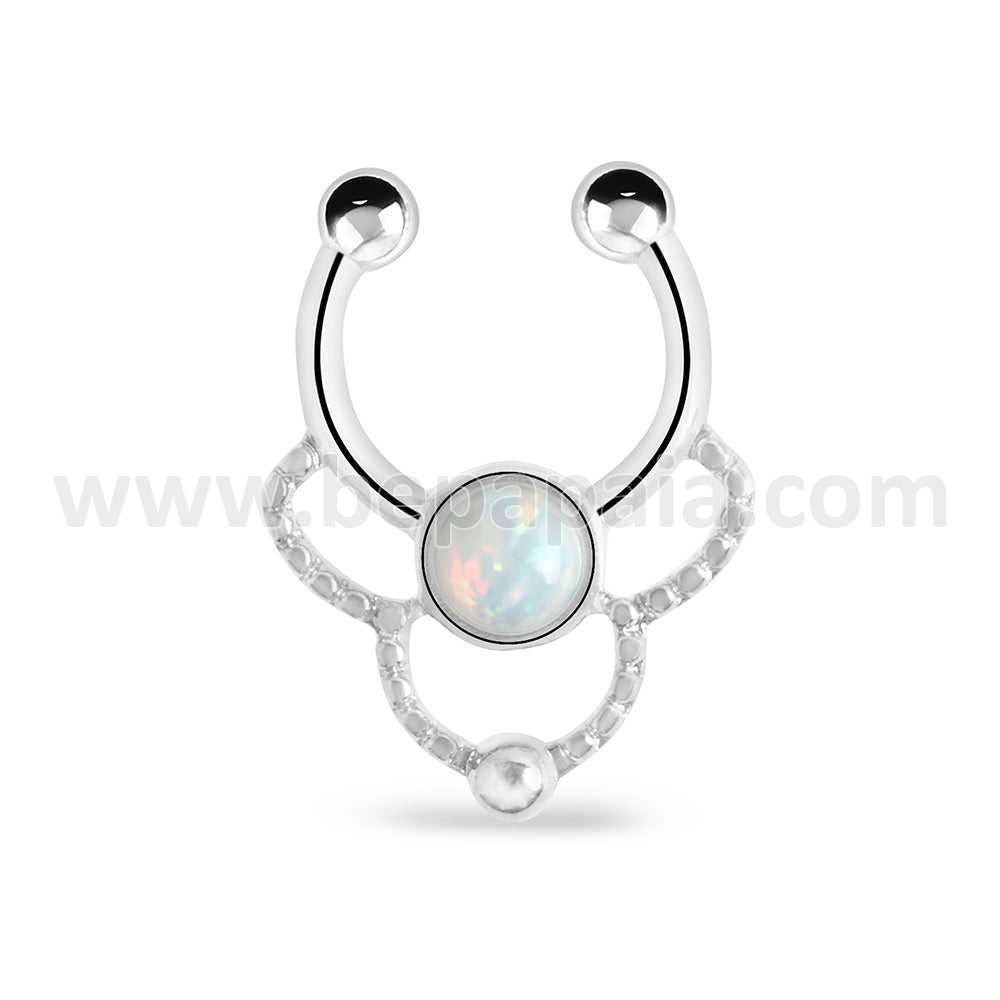 Fake septum with opal