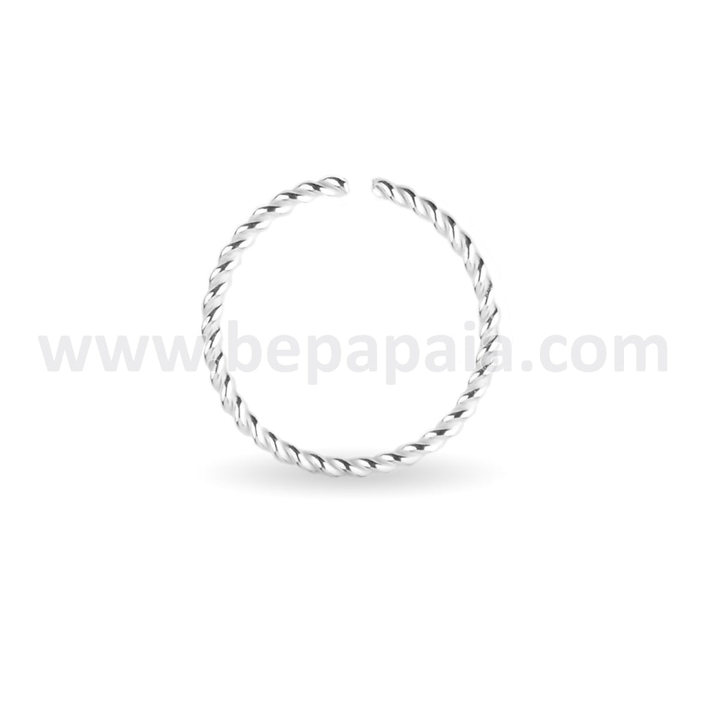 Sterling silver nose ring braided