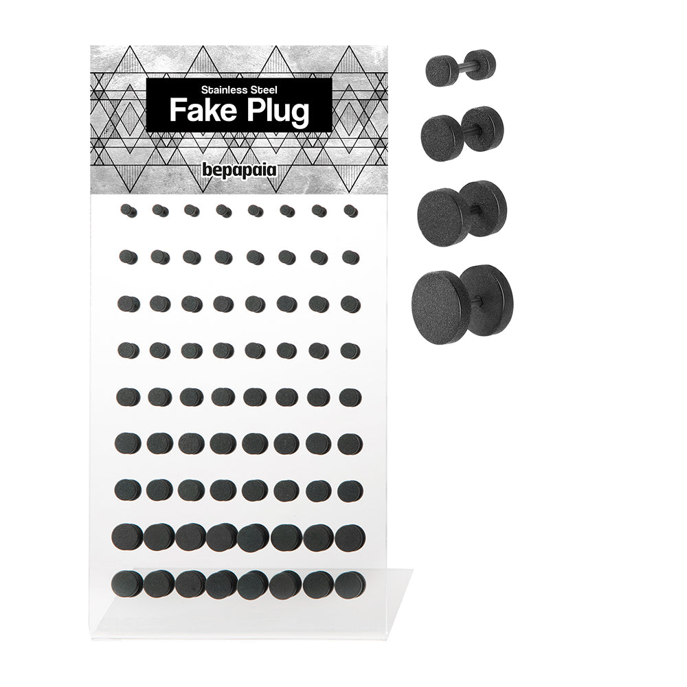 Black steel fake plug mate. 4-10mm