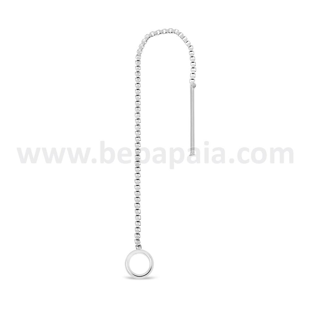 Sterling silver earring with chain