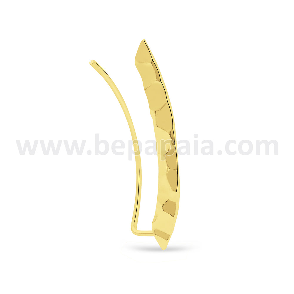 Gold plated ear pin geometric shapes