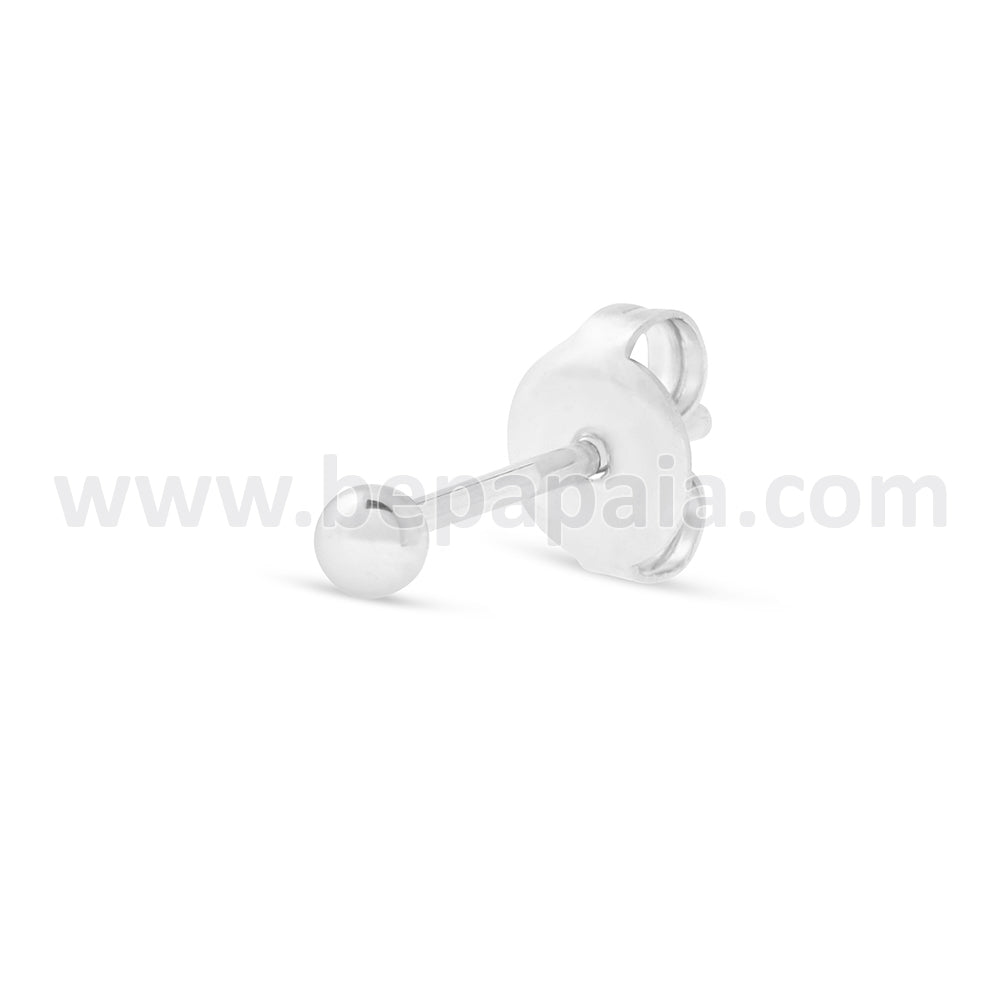 Stainless steel stud earring with ball 4 colors. 2-5mm