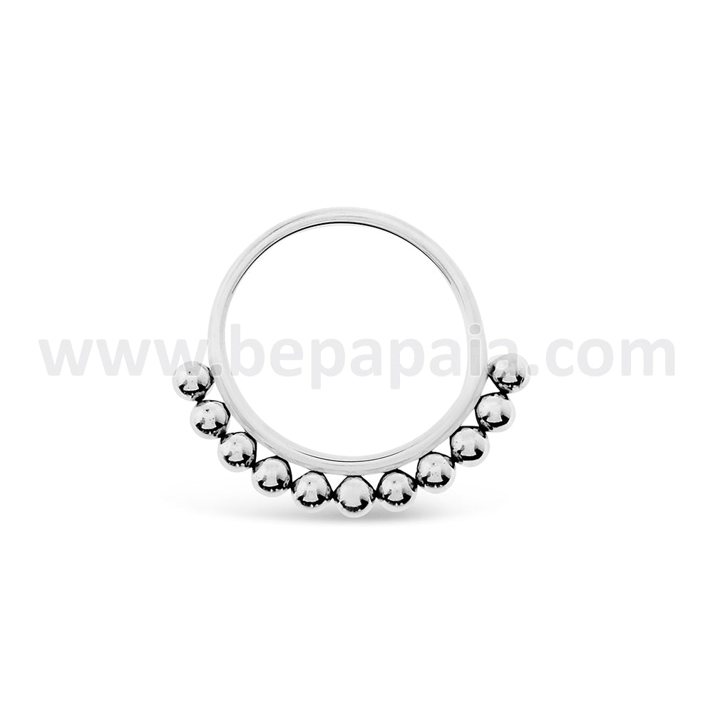Surgical steel flexible ethnic hoop piercing. 0.8&1.0 x 8-10mm