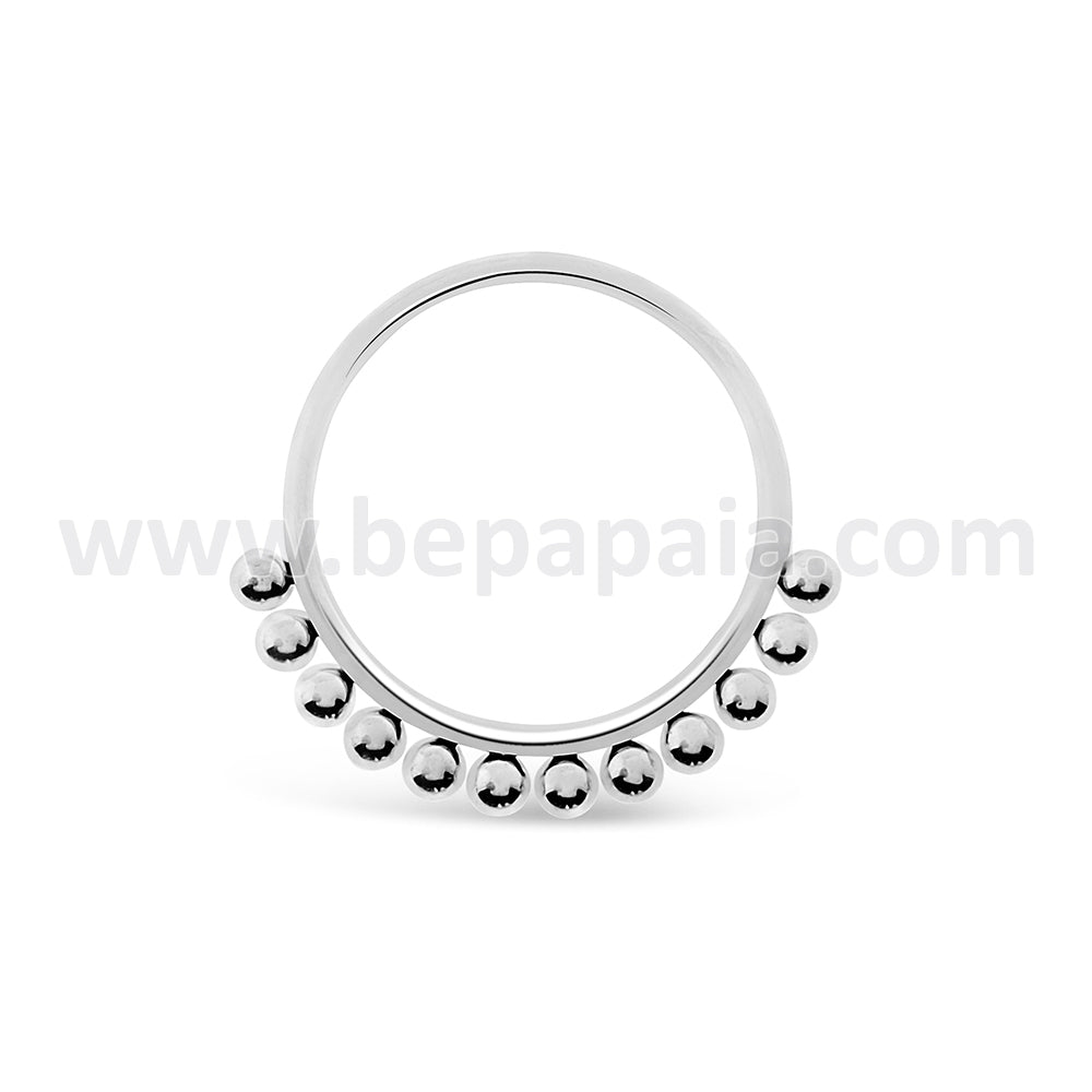 Surgical steel flexible ethnic hoop piercing. 0.8&1.0 x 8-10mm