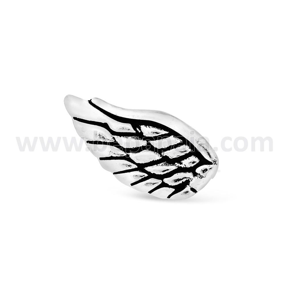 Sterling silver stud feather and wing design