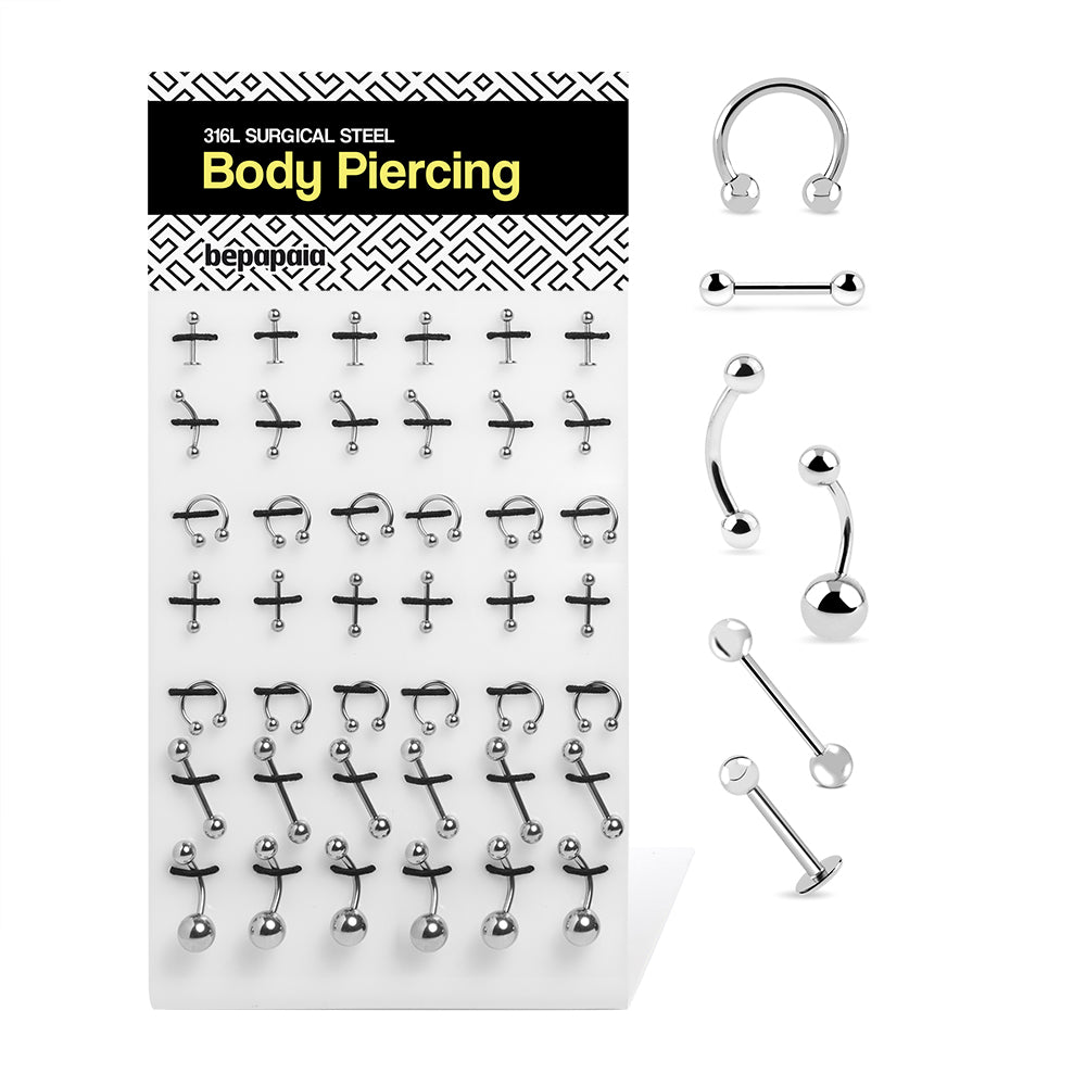 Steel and black steel basic line piercing mix designs