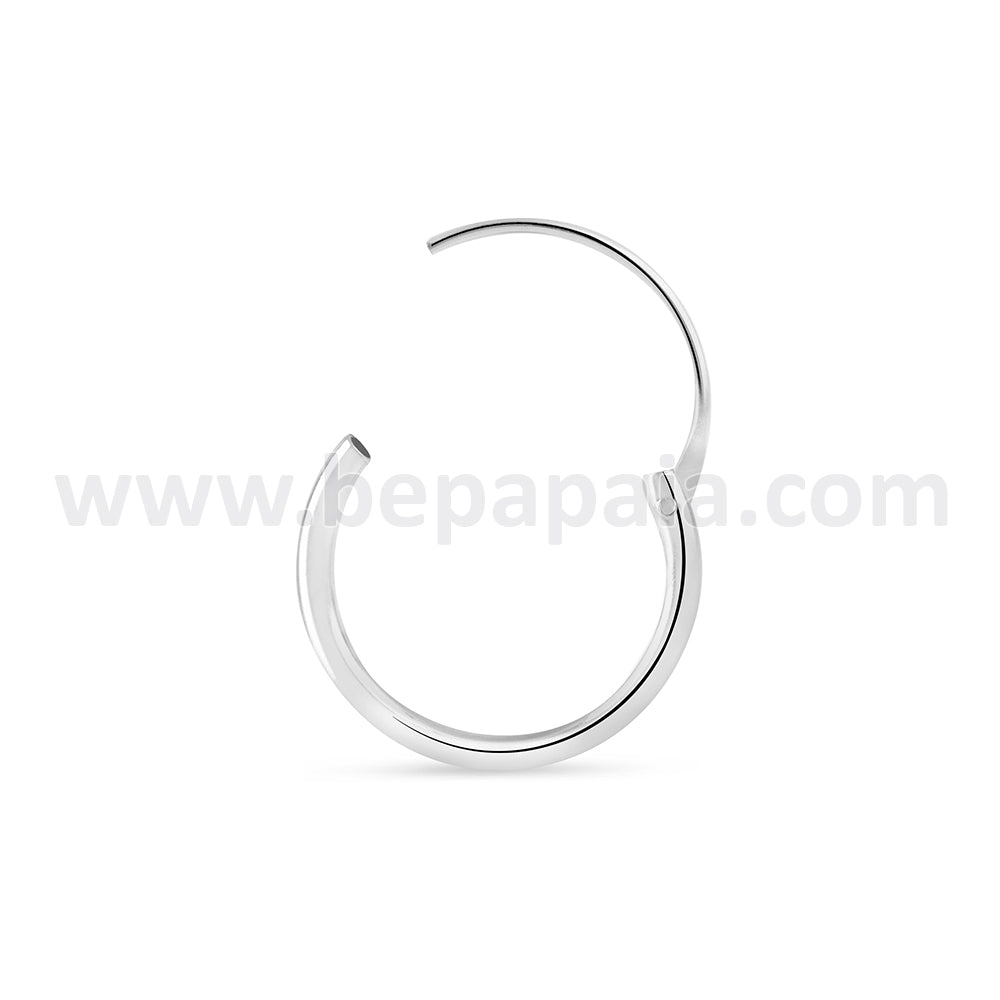 Silver plain small hoop
