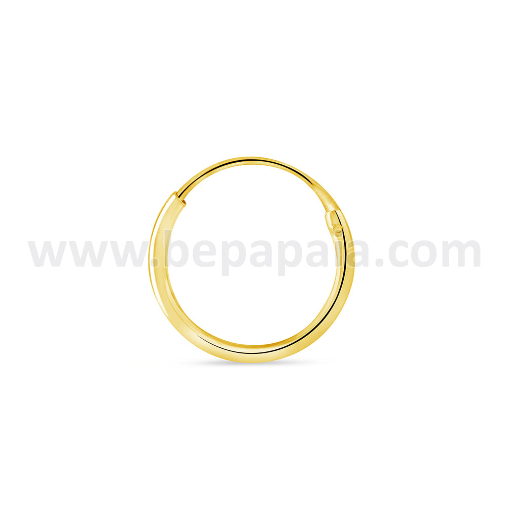 Silver gold plated plain hoop