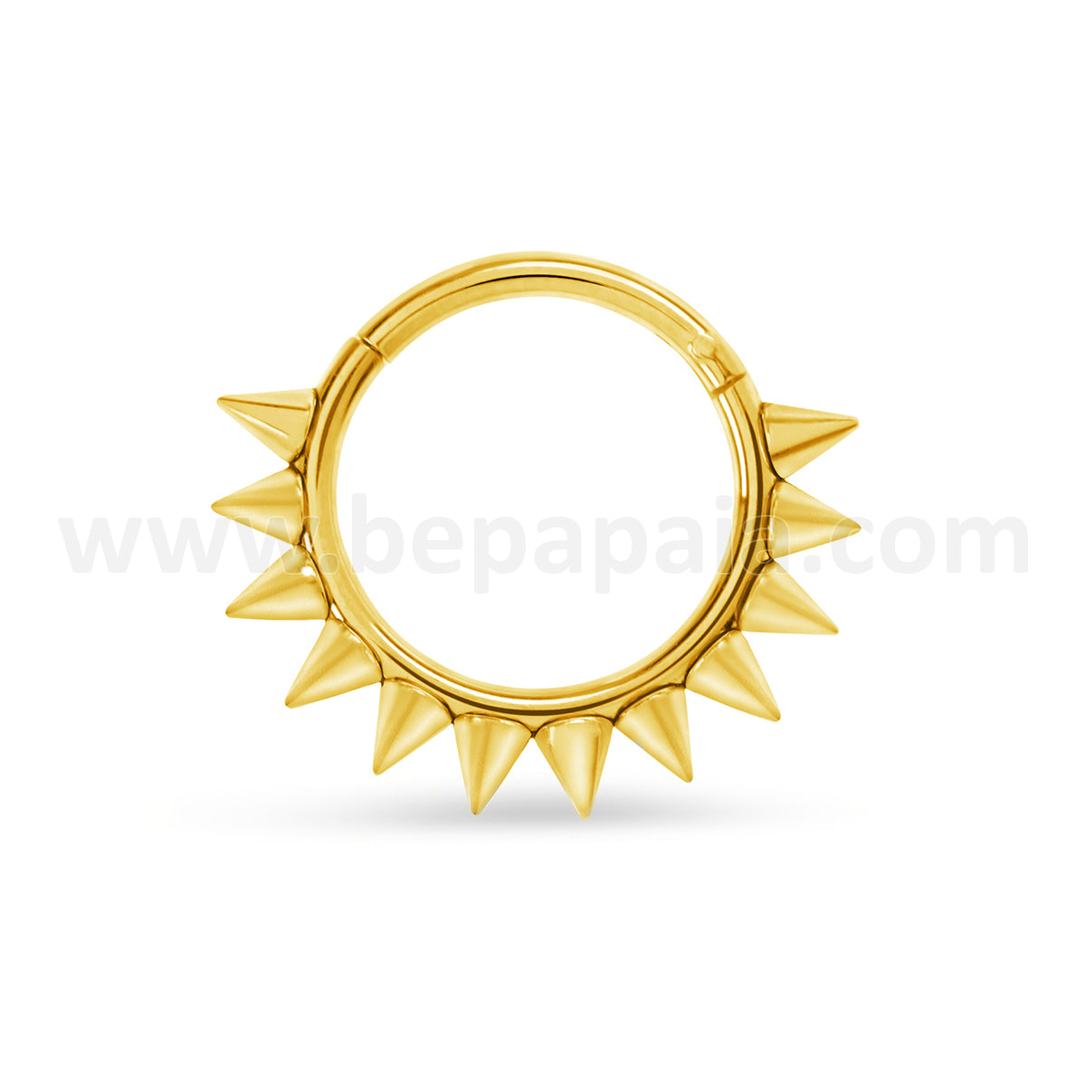Gold steel assorted hinged segment rings