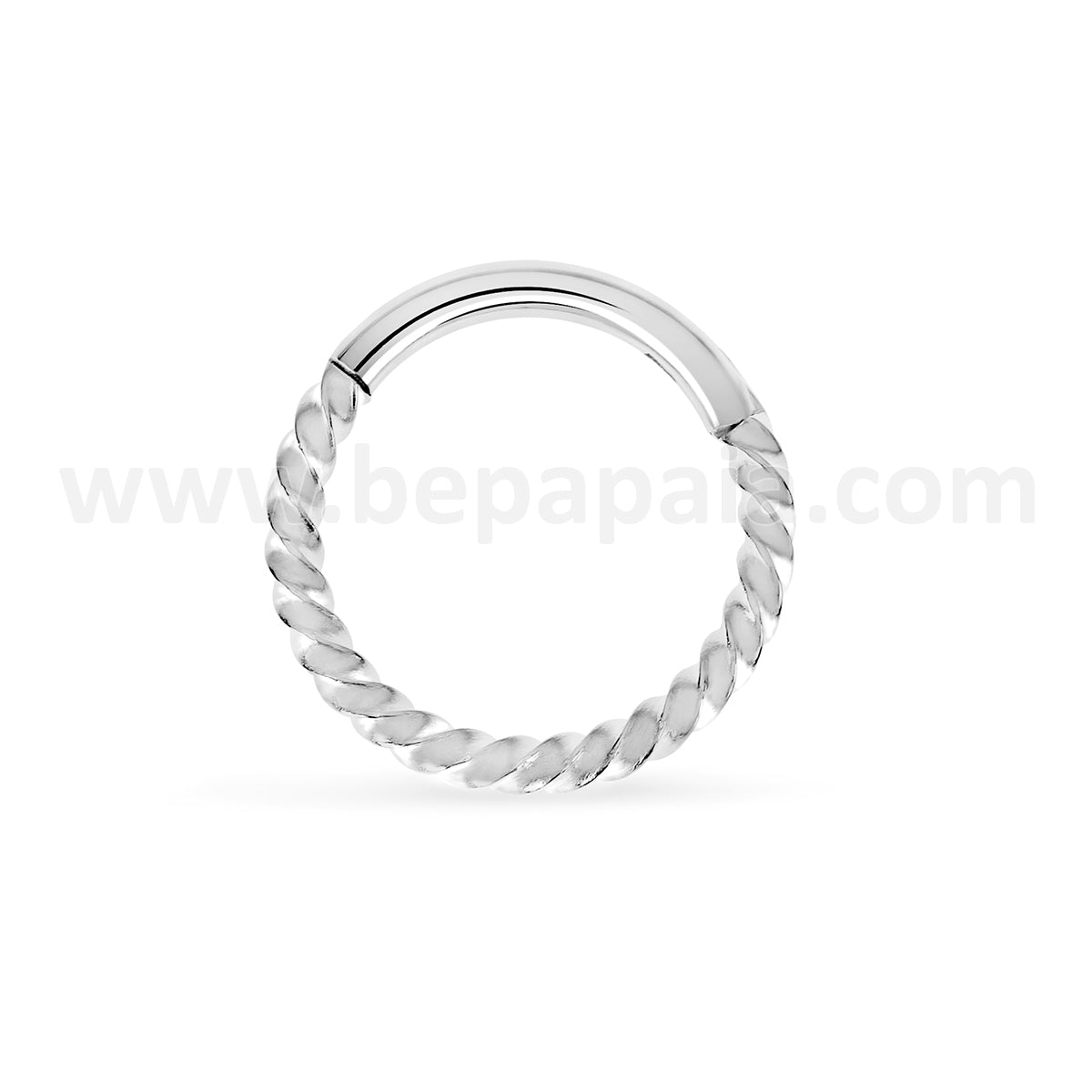 Surgical steel hinged segment ring braided