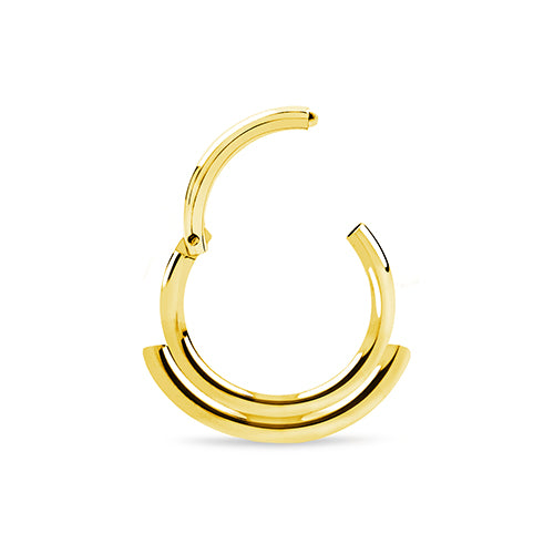 Surgical steel hinged segment ring single line