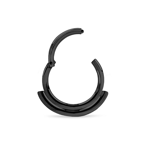 Surgical steel hinged segment ring single line