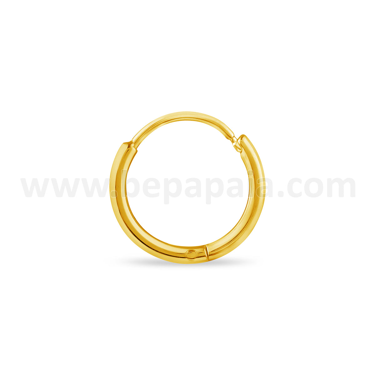 Stainless steel hoop earring gold colour 1.2mm