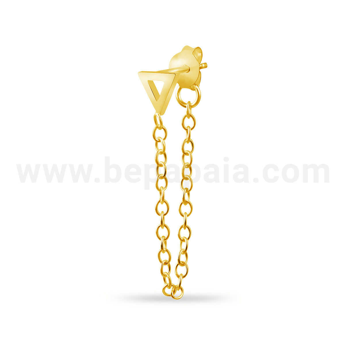 Gold plated ear stud with chain 8 designs