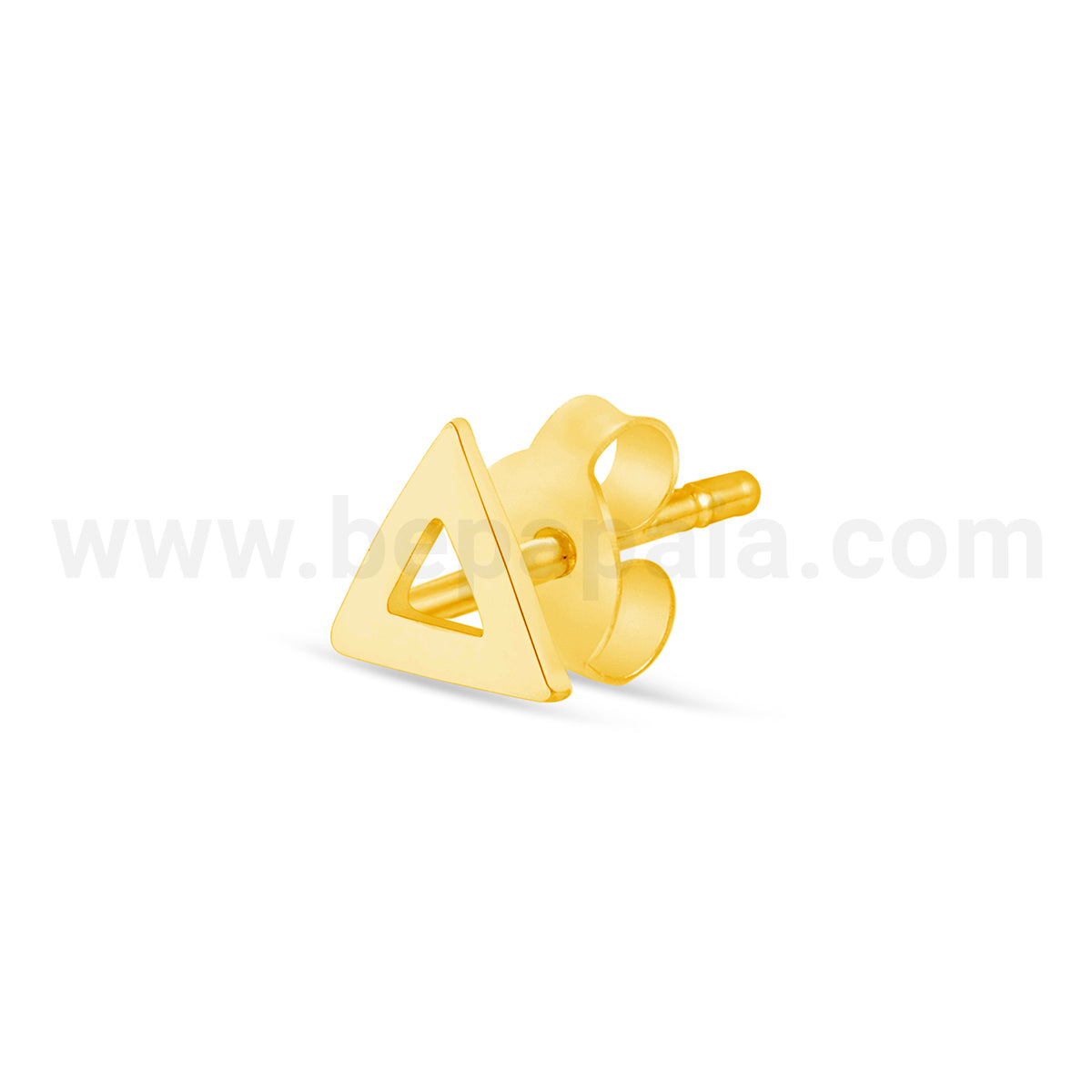 18k gold plated ear stud plain shapes
