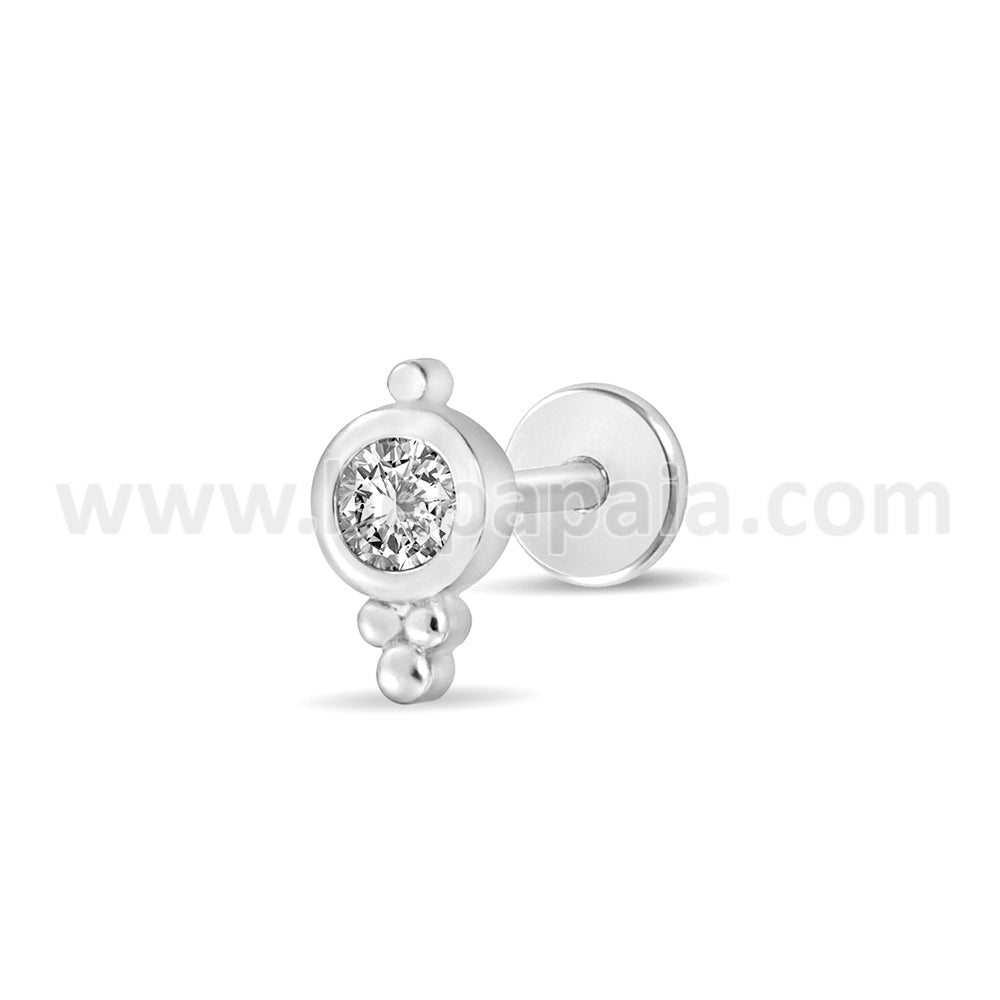 Surgical steel ear piercing with boho designs