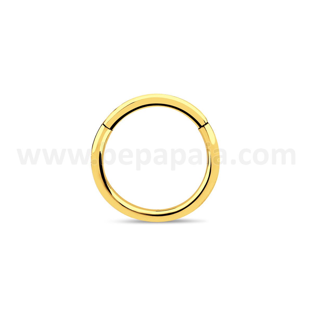 Gold steel hinged segment ring 0.8x8,10mm