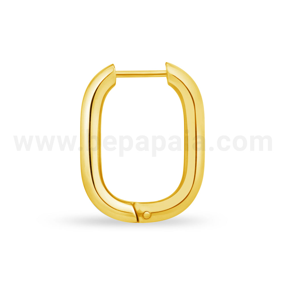 Earring Golden Chain link