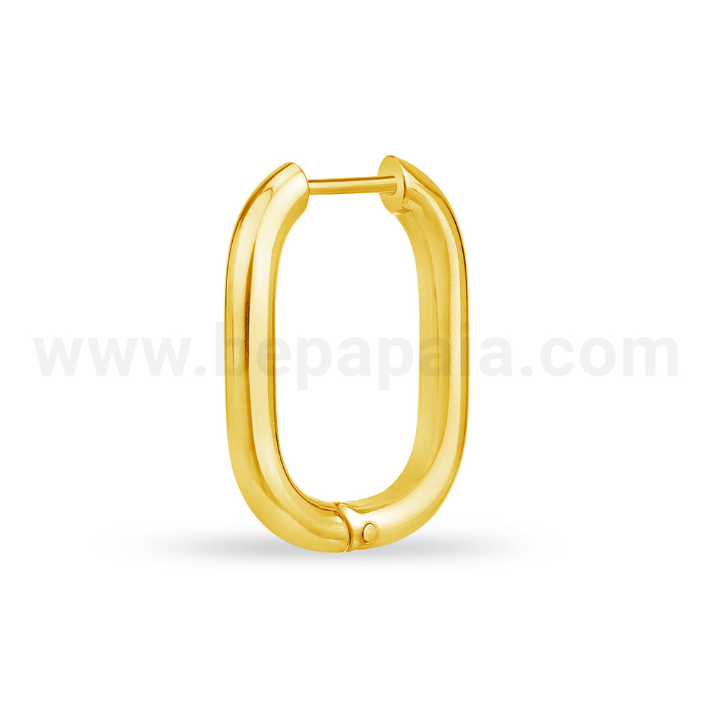 Earring Golden Chain link