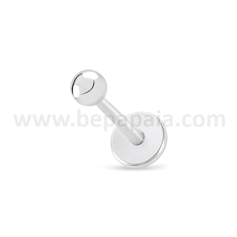 Surgical steel tragus piercing with mini balls