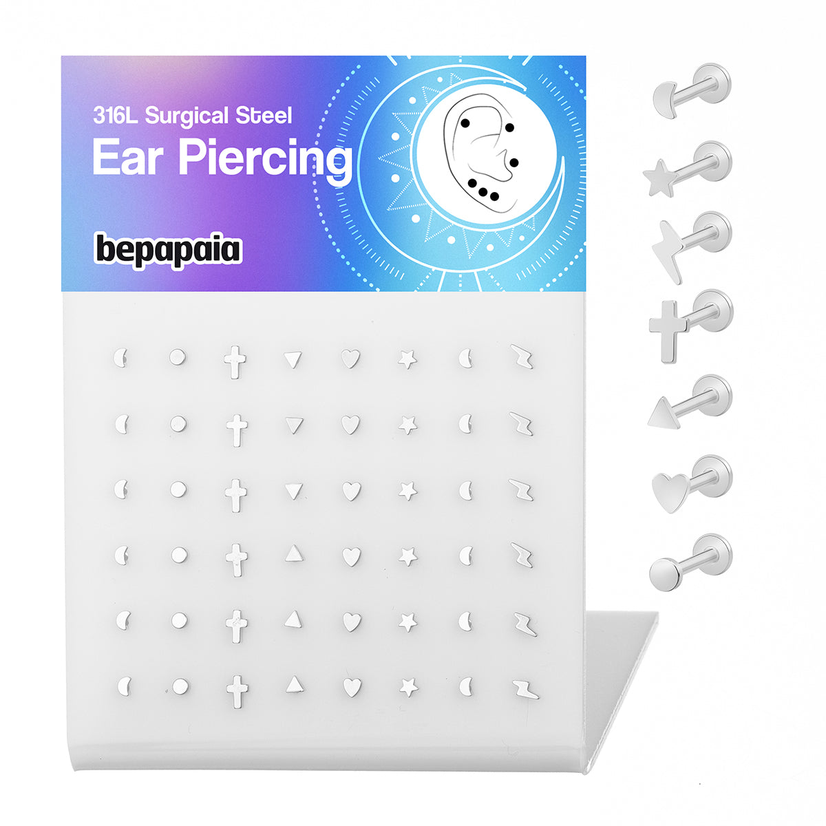 316L surgical steel ear piercing mini designs