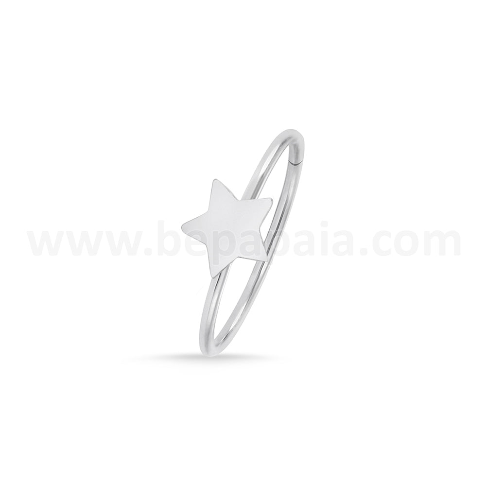 Sterling silver ear and nose ring with 8 designs