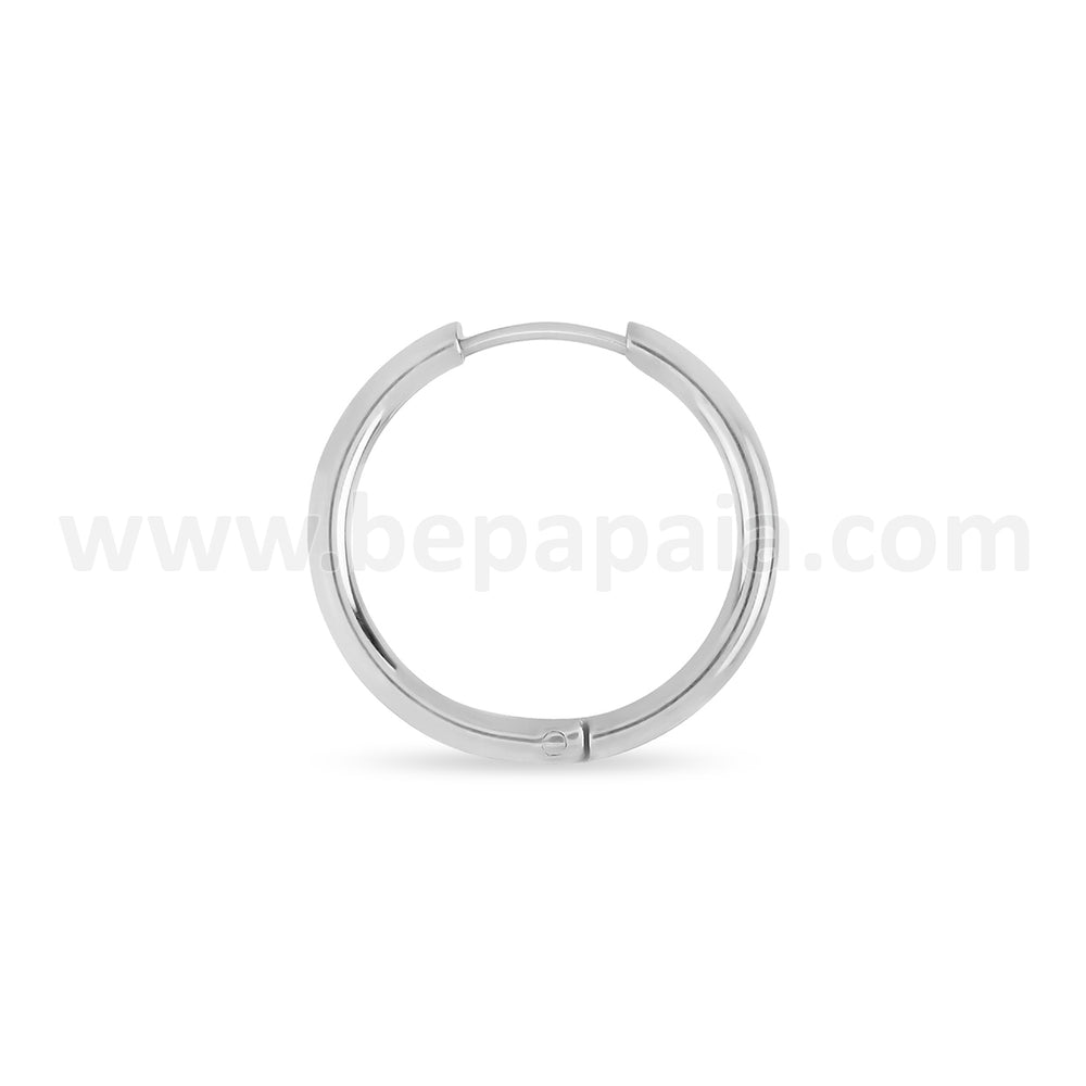 Steel hoop earring 2mm (10-18mm)