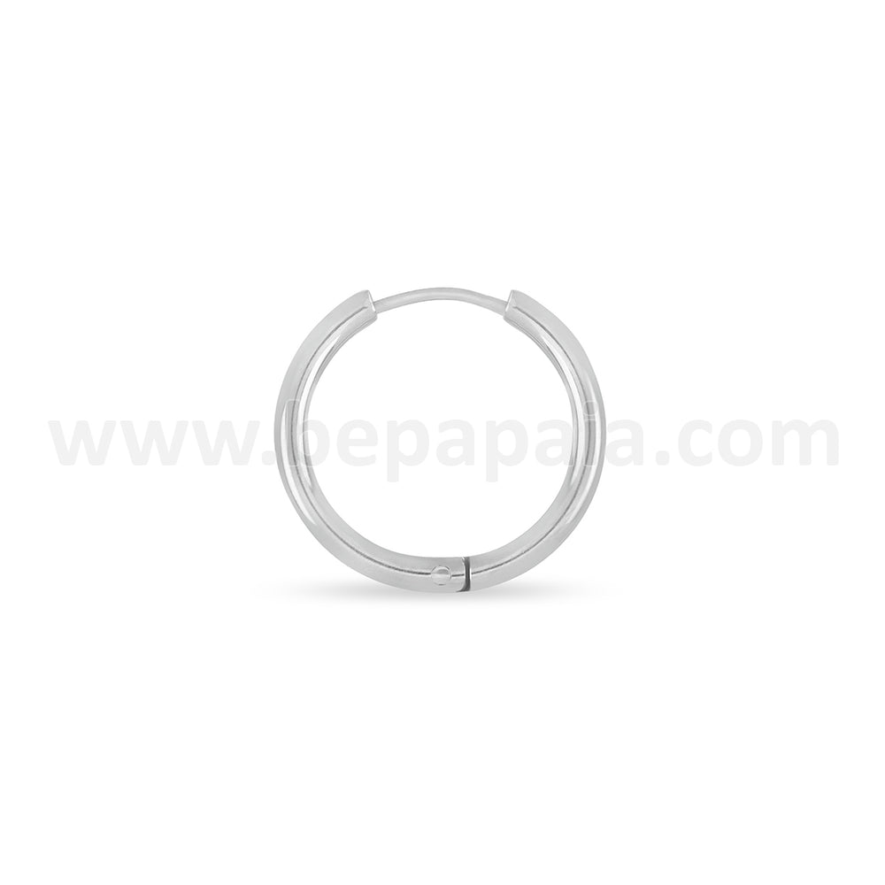 Steel hoop earring 2mm (10-18mm)