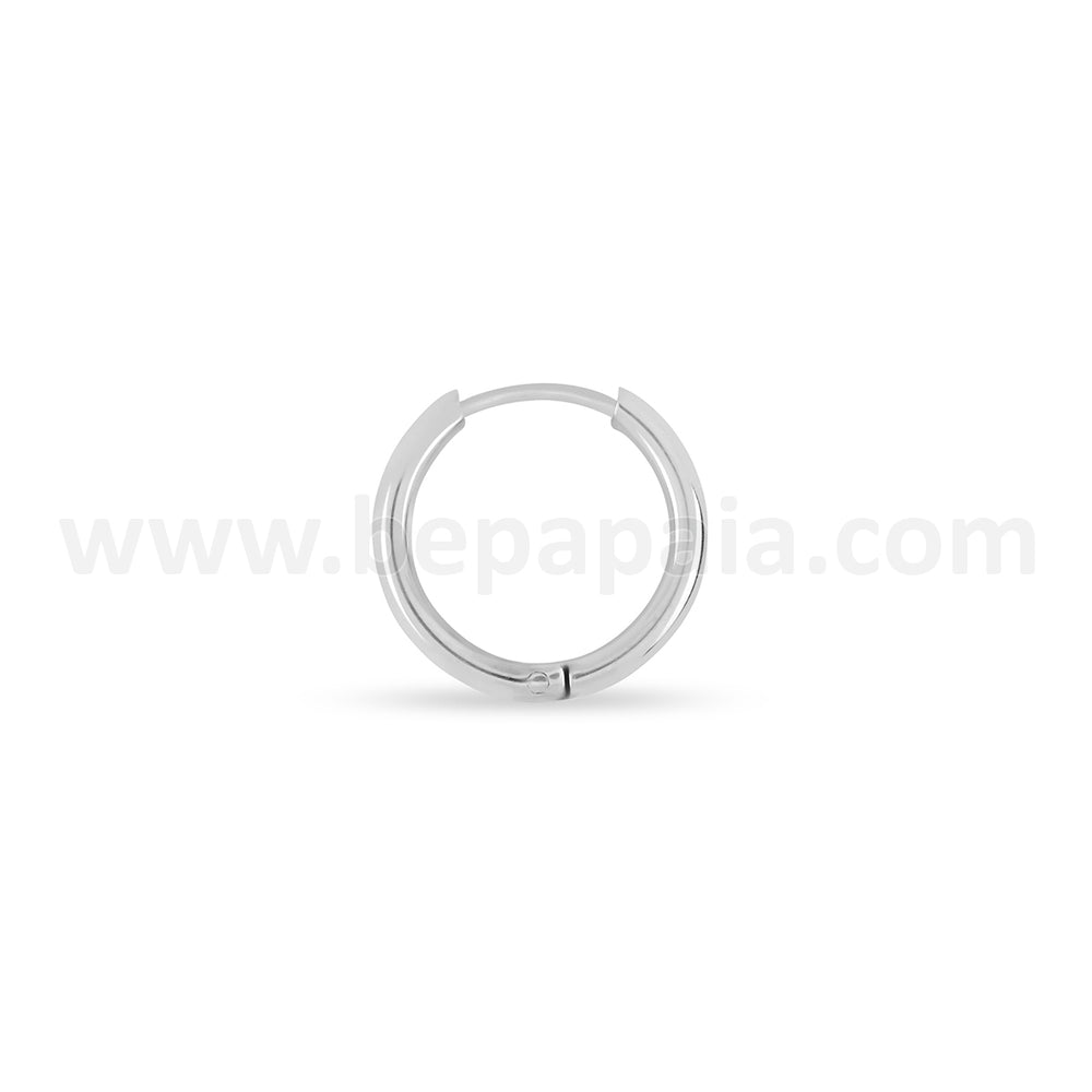 Steel hoop earring 2mm (10-18mm)