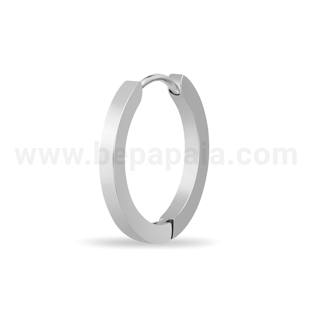 Thin big huggie hoop earring