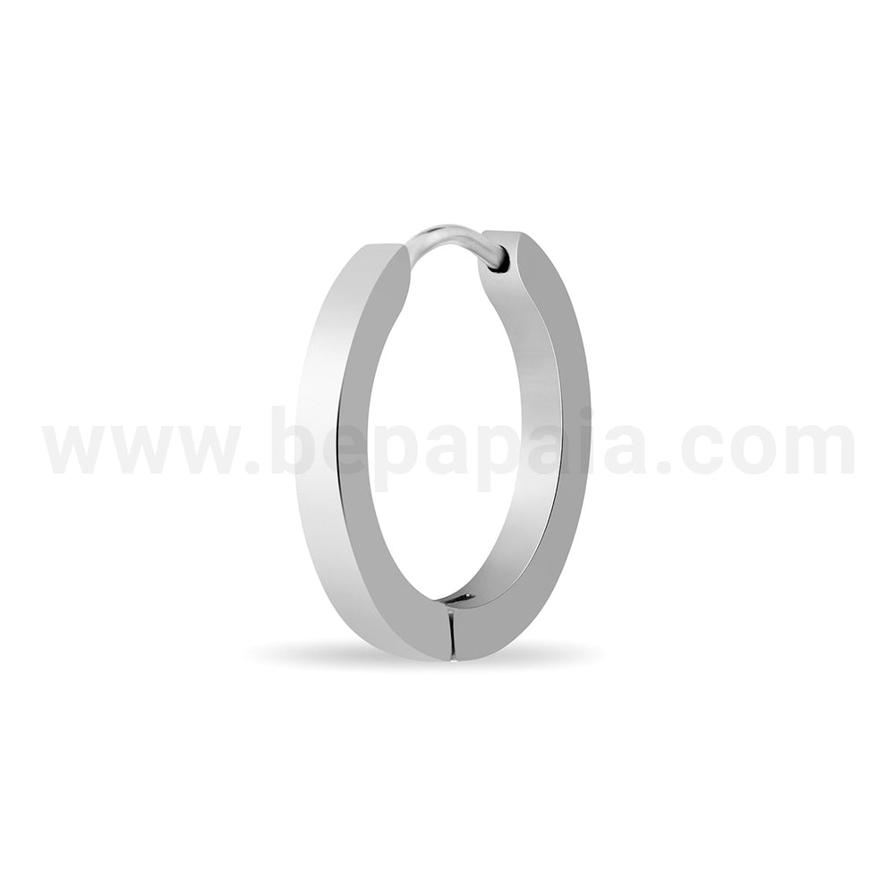 Thin big huggie hoop earring