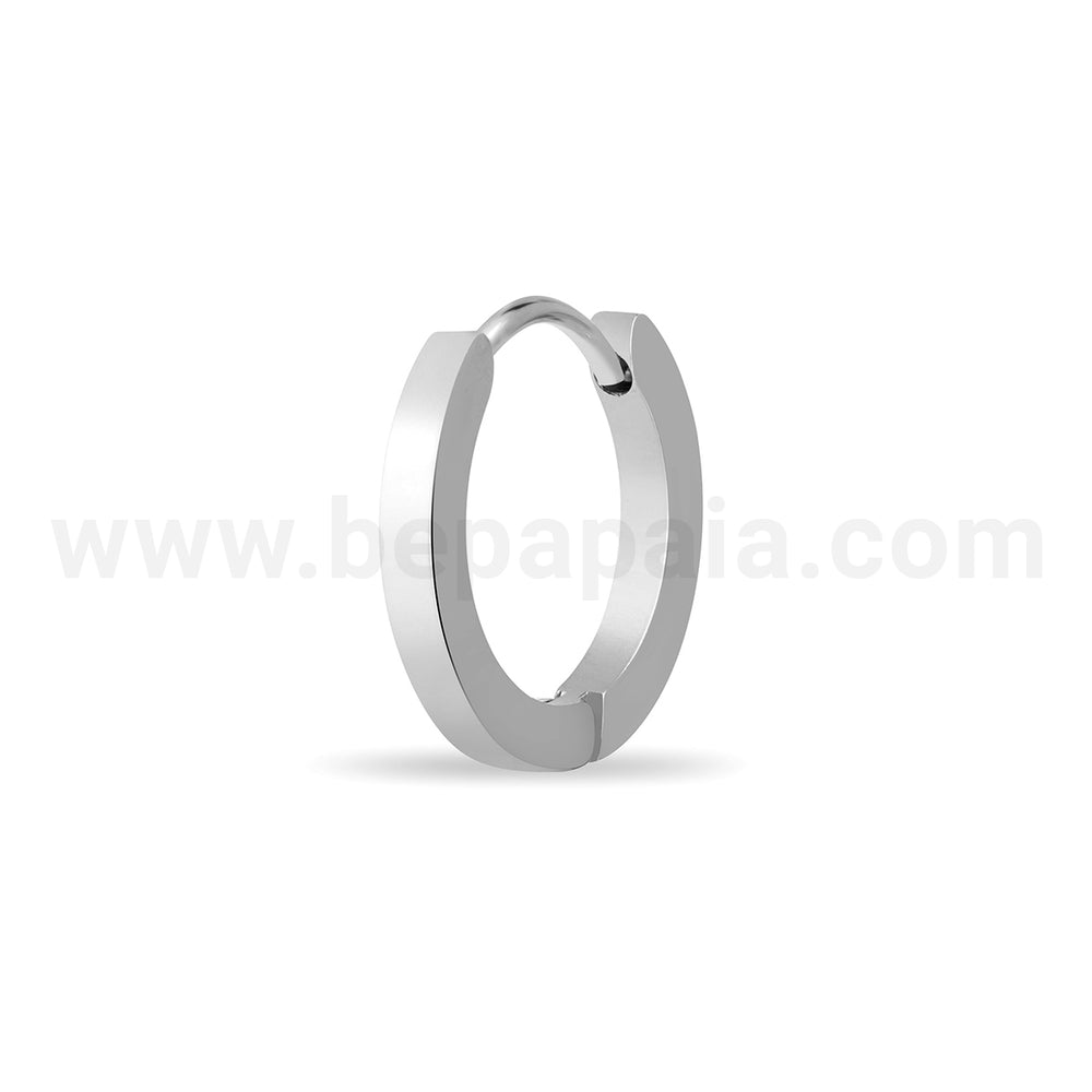 Thin big huggie hoop earring