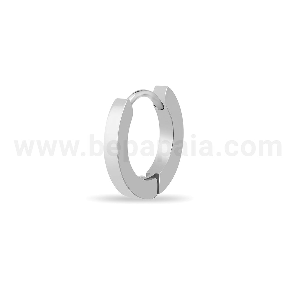 Thin big huggie hoop earring