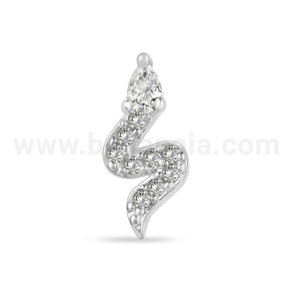 Surgical steel tragus snake gems