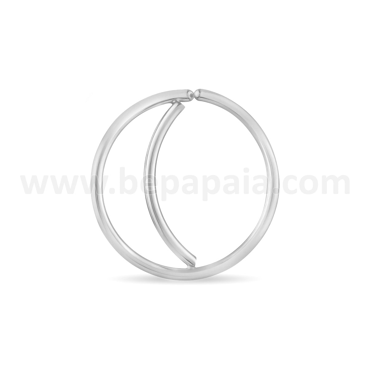 Surgical steel flexible nose ring double
