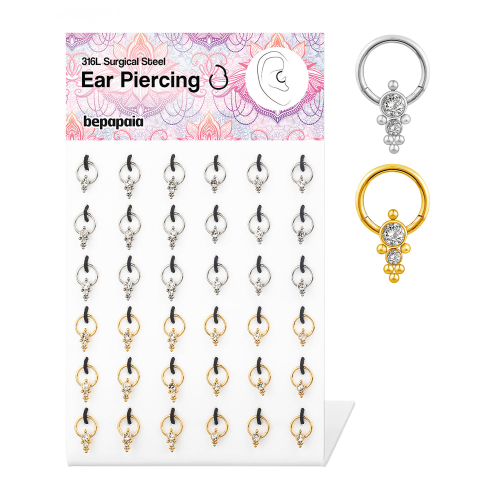 Hoop earring Shakti's bright surgical steel clickker