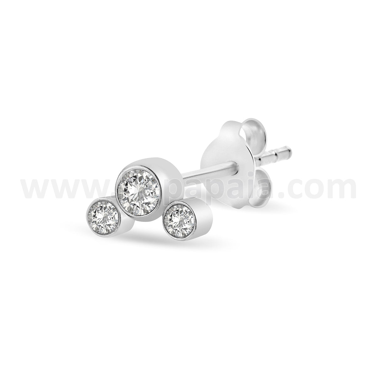 Steel stud earring cluster gems